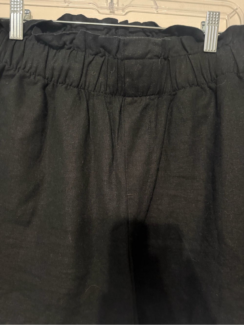 Target A New Day Black Elastic Waist linen shorts size small black